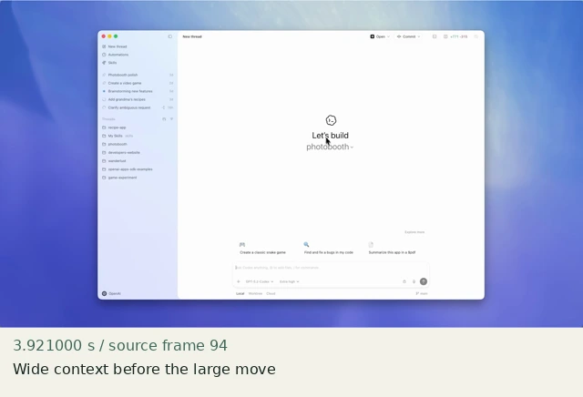 Wide context before the large move at source 3.921000 seconds