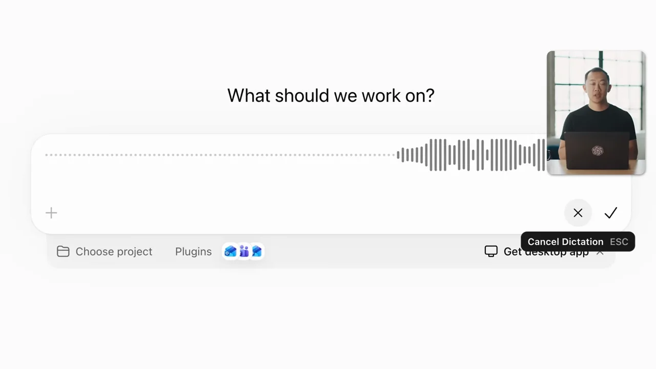 A second voice-input waveform is shown before task submission.
