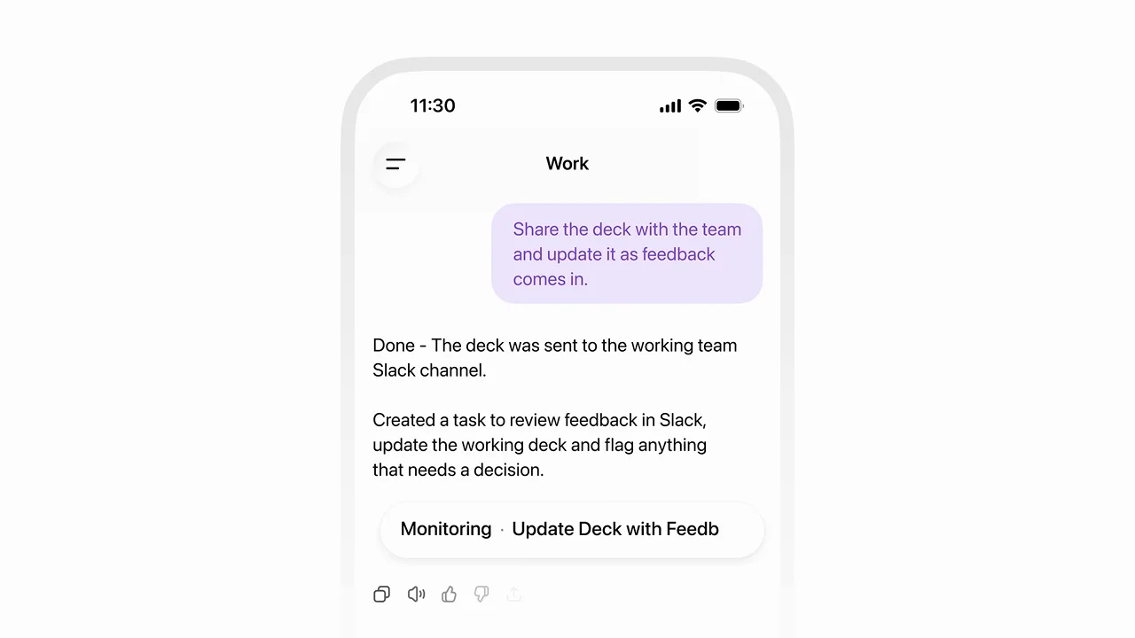 A phone shows a sharing request and its response.