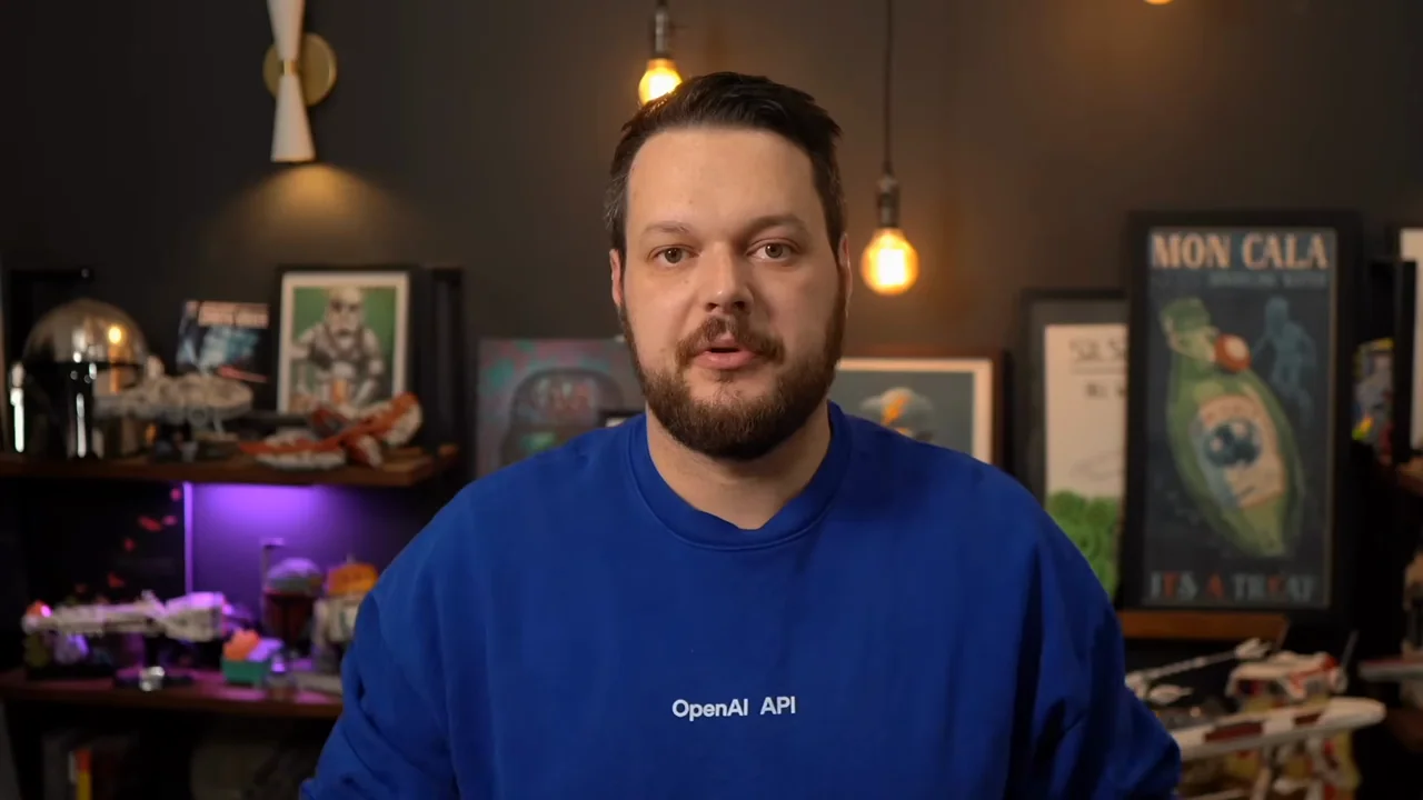 A presenter explains the setup across several camera cuts.