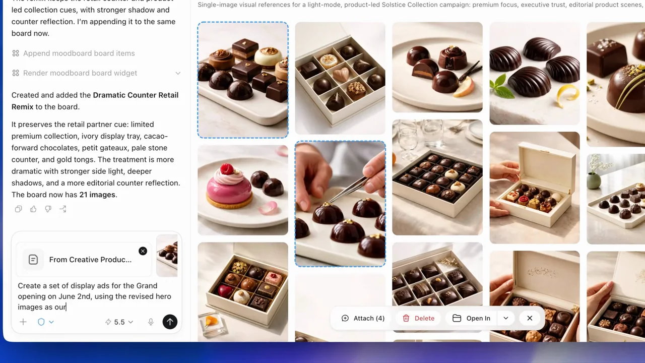 Selected images accompany a request for opening campaign material.
