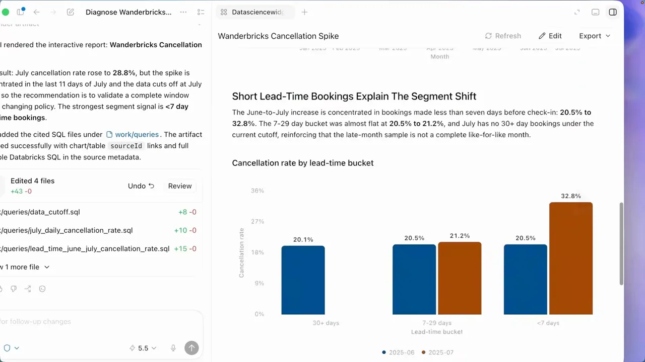 The report moves through a segment chart and recommended next steps.