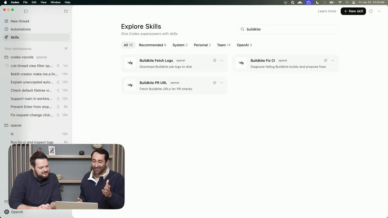 Representative frame from How PMs use the Codex app