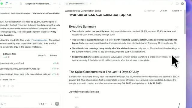Report starts advancing