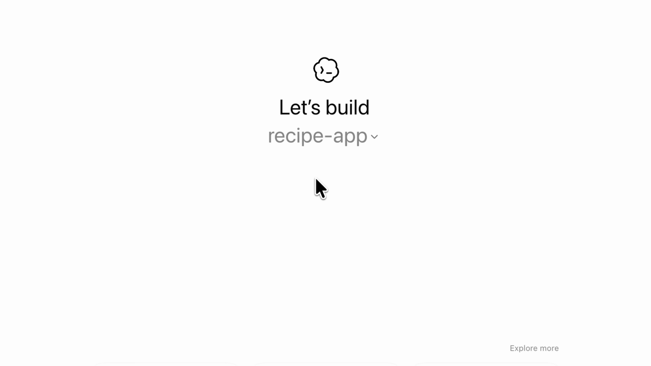 New workspace shown