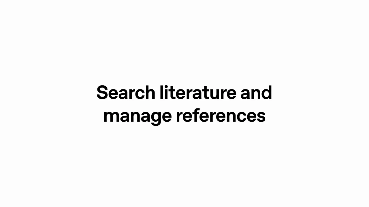 A statement introduces literature and references.