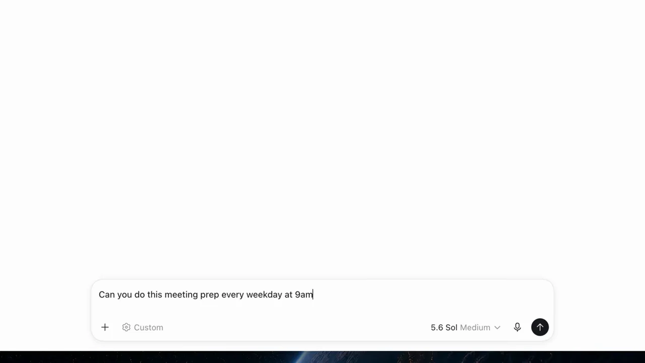 A short follow-up asks to repeat the task on weekday mornings.