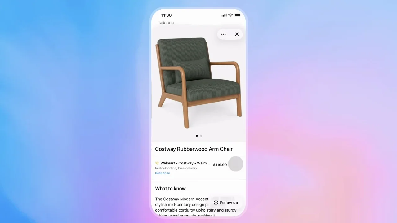Frame from Design your dream room by shopping with ChatGPT