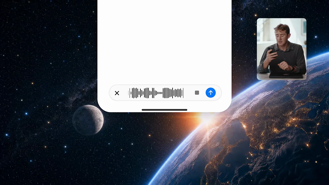 Another dictation sequence becomes a finance-related request.