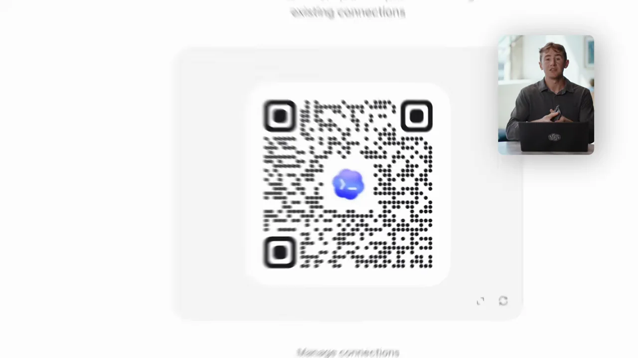 A remote-connection page displays a QR code and connection controls.