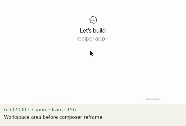 Workspace area before composer reframe — source frame 156