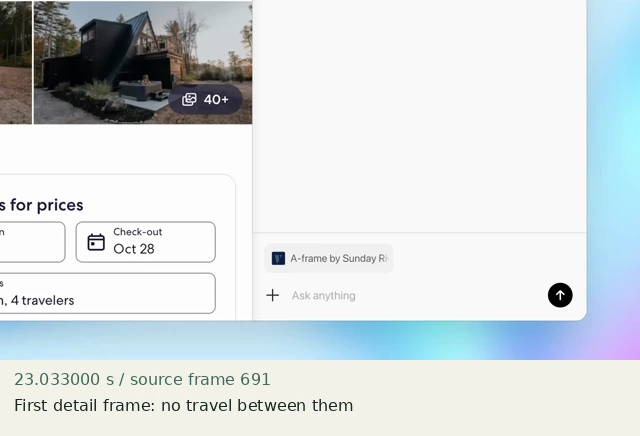 First detail frame: no travel between them — source frame 691