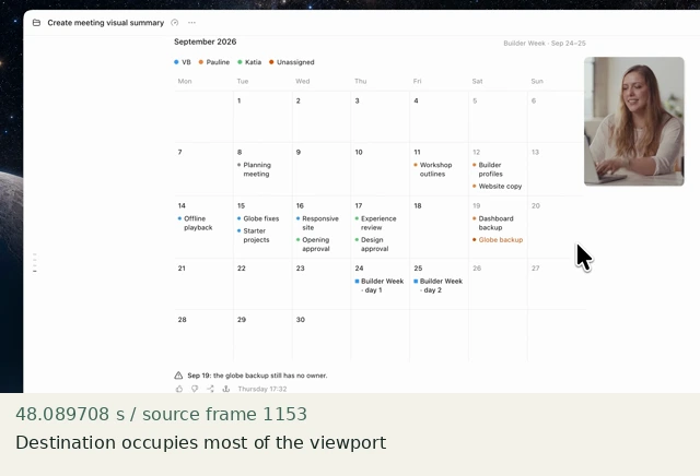Destination occupies most of the viewport — source frame 1153