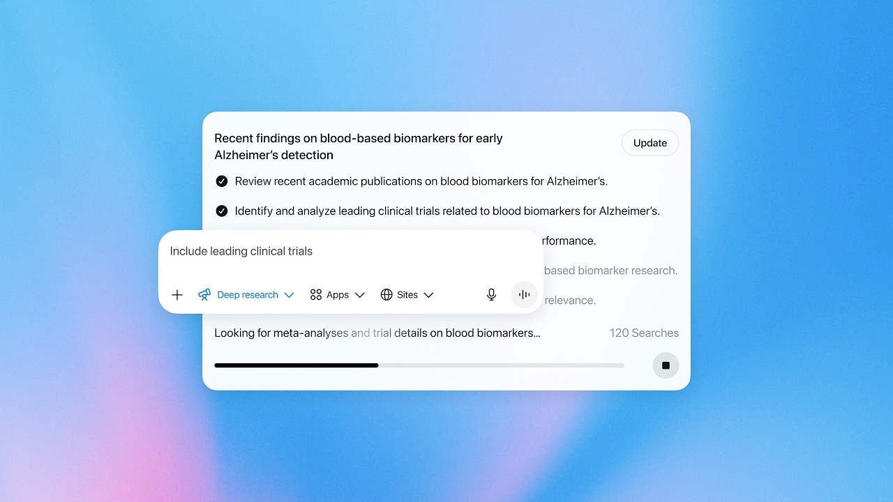 Updates to deep research in ChatGPT — original channel thumbnail