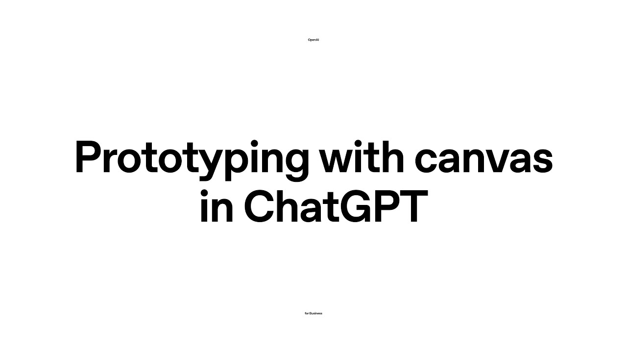 Prototyping with canvas in ChatGPT — original channel thumbnail
