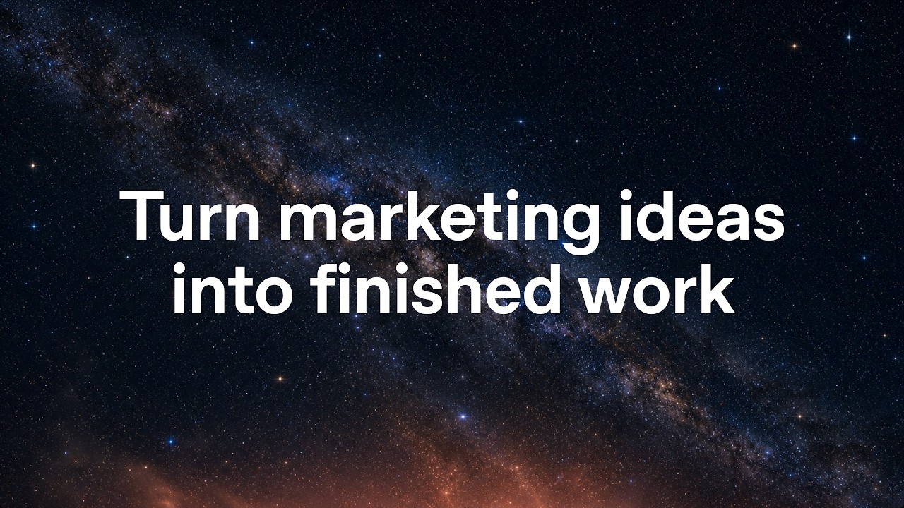 Use ChatGPT Work to turn marketing ideas into finished work — original channel thumbnail