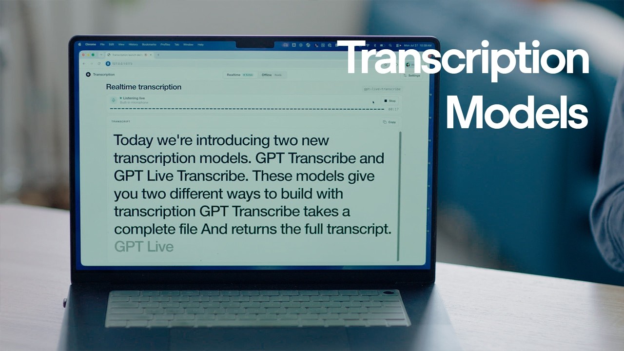 Introducing gpt-transcribe and gpt-live-transcribe — original channel thumbnail